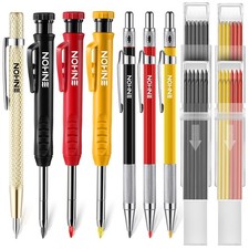 Enhon 6 Pack Carpenter Pencil with Sharpener, Mechanical Carpenter Pencils wi...