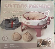 SENTRO 48 Needles Knitting Machine with Electric Adapter, Smart Weaving Loom Rou