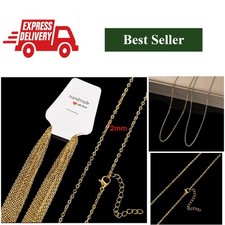 10pc Stainless Steel Necklace Chain 45 5cm Lobster Clasps Jewelry Making