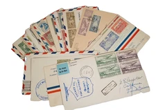 US 1929-1930 COLLECTION OF 34 DIFFERENT FAM 5 FLIGHT COVERS FEW AUTOGRAPHED