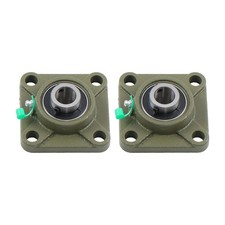 2 Pcs UCF204-12 Flange Mounted Bearing 3/4 Bore 4 Bolt Solid Base Pillow Block