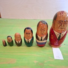 Matroschka Russland Sowjetunion USSR Holz Puppe - Vintage - Handgefertigt