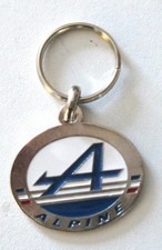 Porte clé de la marque de voiture Alpine en métal