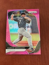 2020 Panini Prizm Pink Prizm Marco Gonzales #45 Seattle Mariners