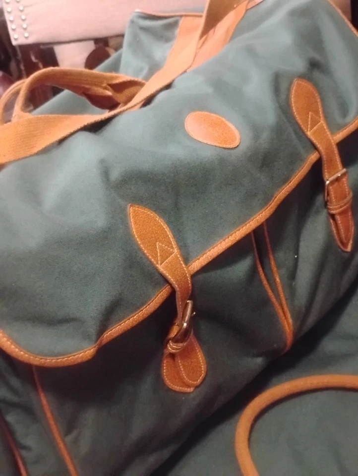 RALPH LAUREN VTG GREEN TRAVEL BAGS LOT 4PC - Image 3 of 4