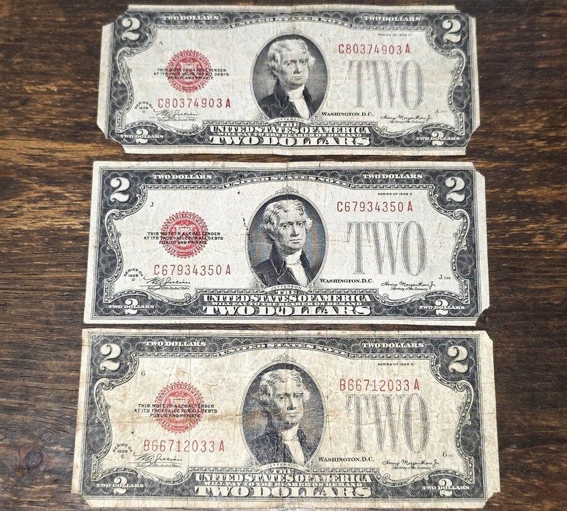 1928-C, 1928-D & 1928-D $2 United States Notes