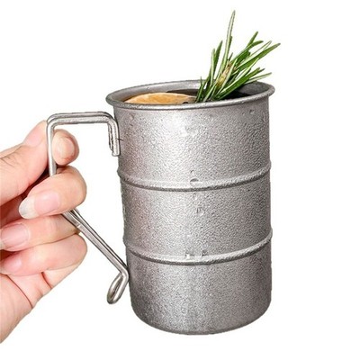 Outdoor Drinking Cup Stainless Steel Camping Coffee Mugs with Handle Beer Mugs
