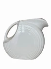 VINTAGE Fiestaware White Pitcher Fiesta Homer Laughlin HLC USA 64 oz GUC w/Flaws