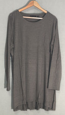 NEW H by Halston Knit Tunic Top Long Sleeve Plus Size 2X Heather Oyster NEW