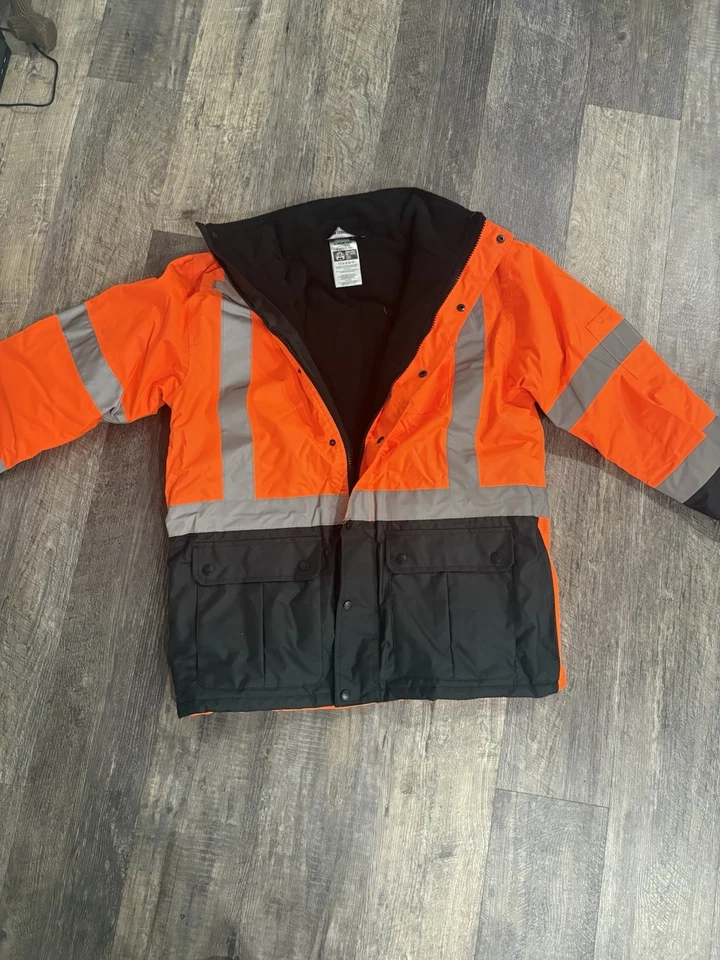 Men’s Glowear High Visibility Reflective  Work Jacket Size Large - Image 2 of 4