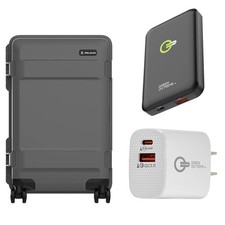 Pelican ATX 22" Waterproof Wheeled Carry-On Hard Travel Case Charcoal with Green