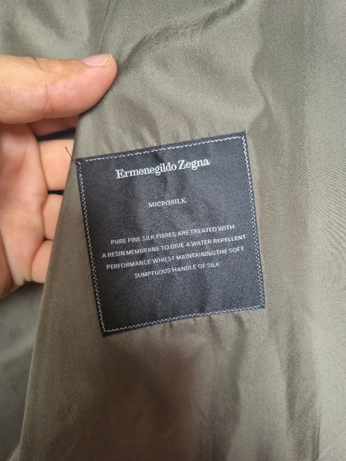 Ermenegildo Zegna Microsilk Trench Coat Silk Italy Water Repellent Sz 54 image 17