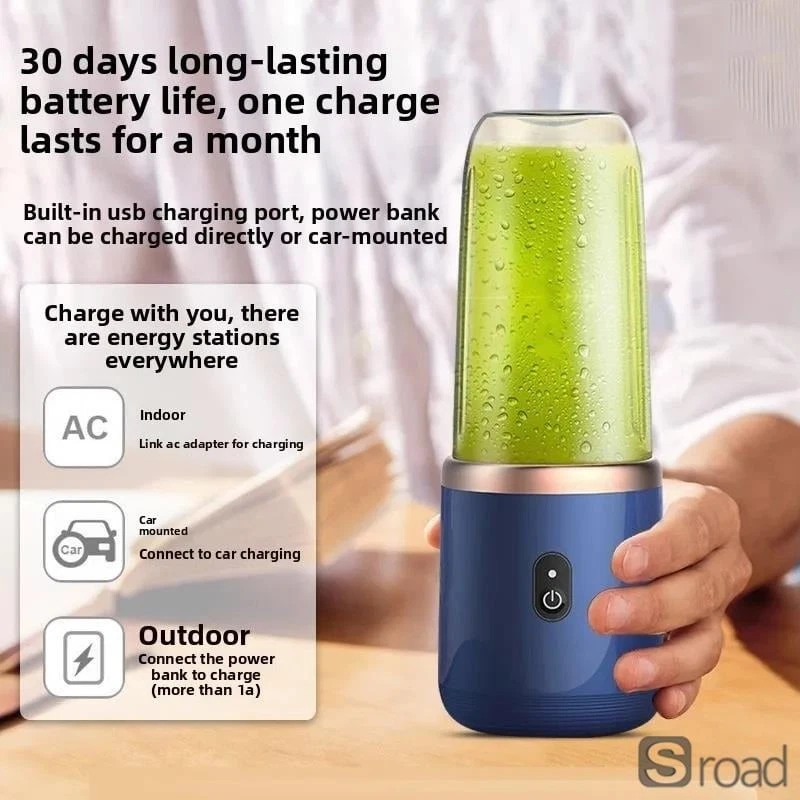 Portable USB Rechargeable Personal Blender, 6-Blade For Smoothies Shakes