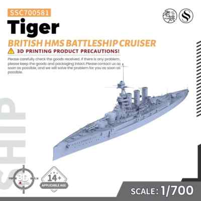 MRY-SFW SSC700581 1/700 Military Model Kit British HMS Tiger Battleship Cruiser