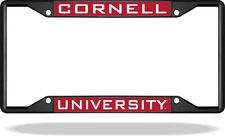 Cornell University Black License Plate Frame