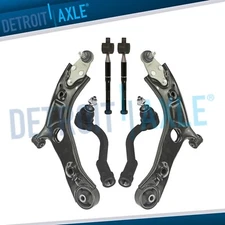 Front Lower Control Arms Inner Outer Tie Rods Kit for 2016 - 2018 Kia Sorento