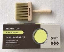 Hamilton Prestige Synthetic Paint Brush Set 5 pc with White Bristle Dust Brush