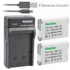 NB-12L Battery  Slim USB Charger for Canon Legria Mini X, Vixia Mini X