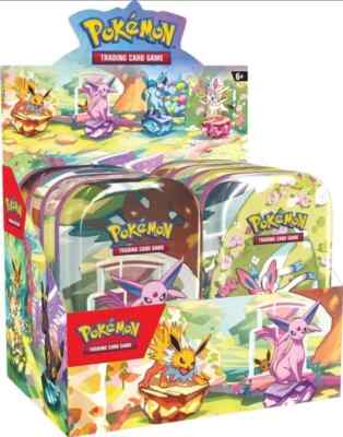Pokemon SV8.5 Prismatic Evolutions Mini Tins Display Sealed New