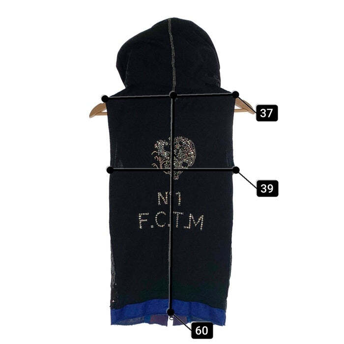 Francist_mor.k.s Francis Mokes Layered Swarovski Hooded Vest Francist_mor.k.s Francis Mokes Layered Swarovski Hooded Vest