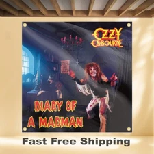 OZZY OSBOURNE DIARY OF A MADMAN 4'X4' BANNER ALBUM COVER ART FABRIC POSTER FLAG