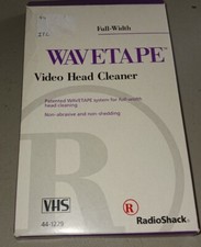 Video Head Cleaner, Wave Tape, Full Width, Radio Shack,VHS, Used