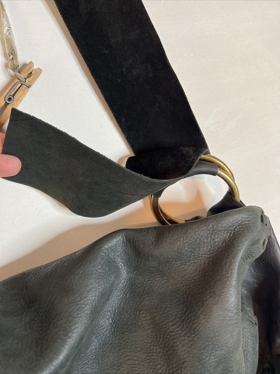 Panyc paolo angelucci black leather backpack Amazing Paolo Angelucci Brass Studded Leather Shoulder Bag  main image 4