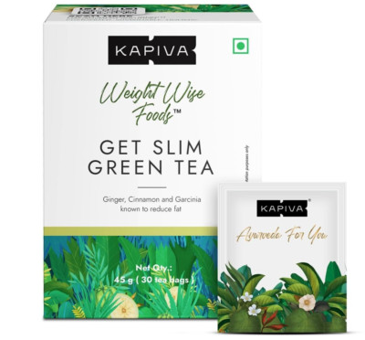 Kapiva natural Get Slim Green Tea Powder Metabolism Booster for Weight Care 30pc