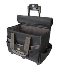 CLC Custom Leathercraft L258 TechGear Roller Tool Bag with Lighted Handle, 17-In