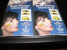 Iowa Hawkeyes 2 Packages Of Spirit Tattoos Peel And Stick No water Needed