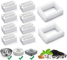 Cat Water Fountain Replacement Filters, 8 Pack Cat Fountain Carbon Filters and 2