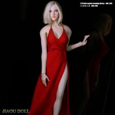 ebay red carpet dresses 1/6 High Slit Sling Evening Dresses Red Carpet Party Skirt Fit 12'' Body  Figures