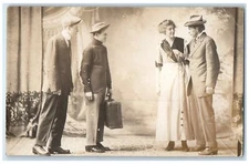 1913 Theater Stage Spring Valley Minnesota MN RPPC Photo Posted Antique Postcard