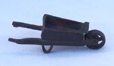 WW1 French Trench Art Work Wheelbarrow Yard Cart Miniature Matches Holder 