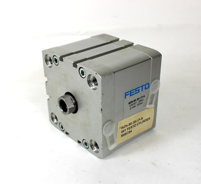 Festo ADN-80-30-I-P-A Compact Cylinder, 30mm Stroke, 80mm Diameter, 10 Bar Max