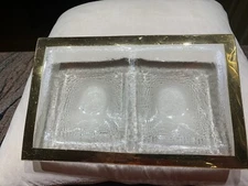 Annie Glass Signed 2 Section Serving Tray