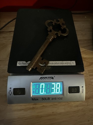 Victorian Key Cathedral Door Iron Skeleton Patina Collector Paperweight METAL - Picture 21 of 23