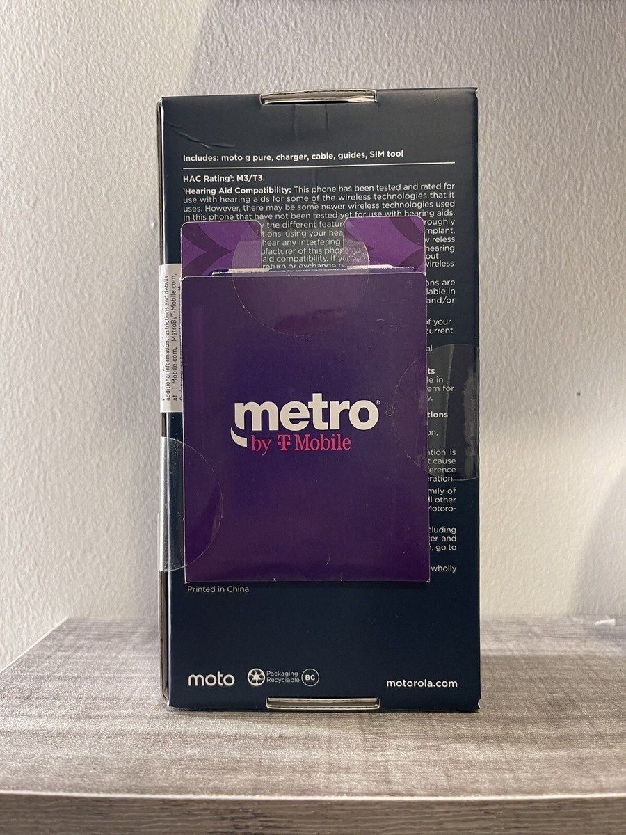 Metro by T-Mobile Motorola Moto G PURE 32GB Blue Prepaid 