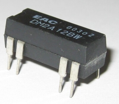 Aleph 12V Coil 0.5 Amp Relay Rated at 100 VDC - Mini 12 V DC PC Mount DIP Relay