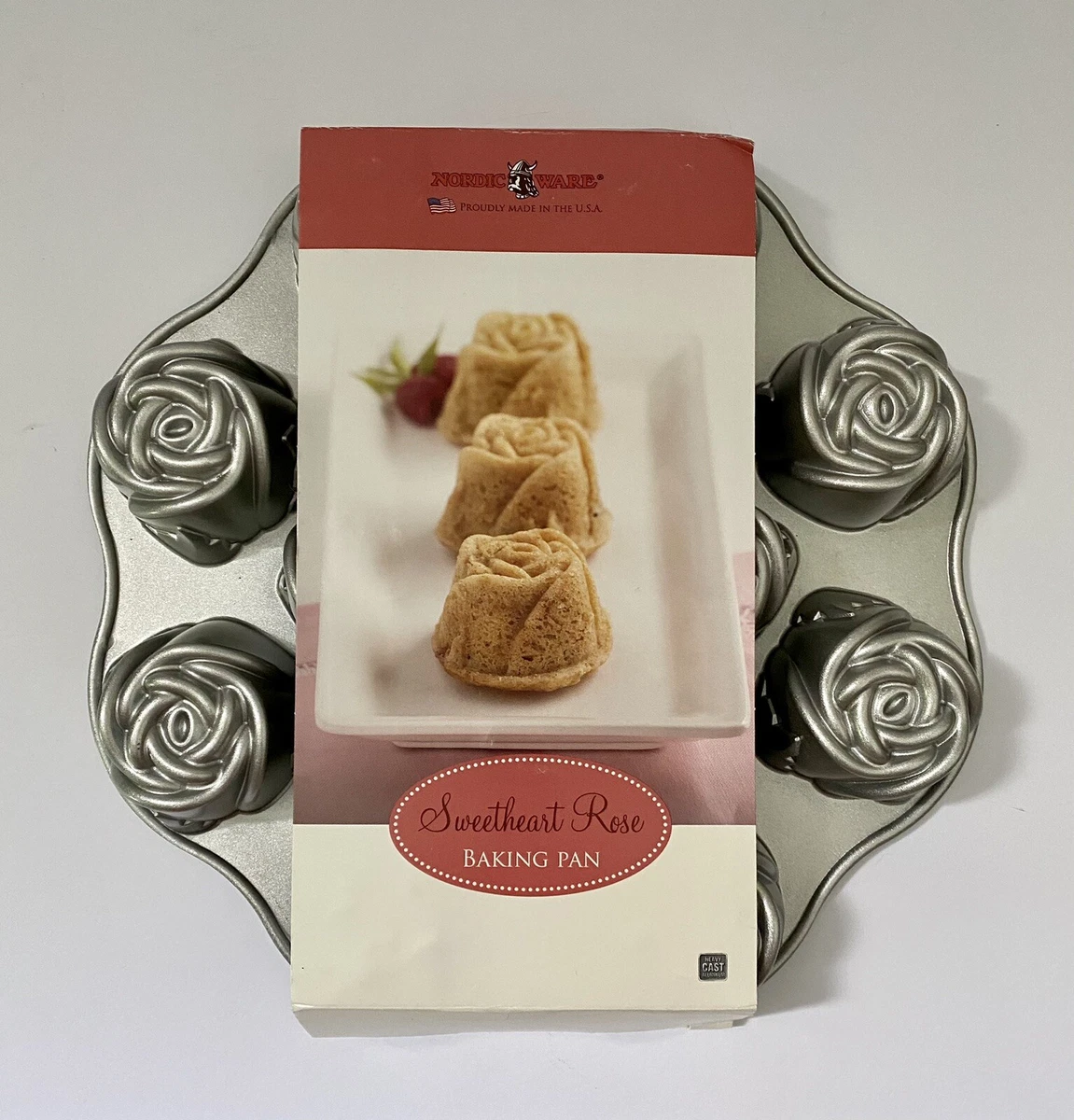 Nordic Ware Sweetheart Rose Muffin Pan 