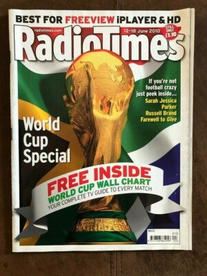 RADIO TIMES June 2010 SARAH JESSICA PARKER + WORLD CUP COVER Katy Perry GAZZA