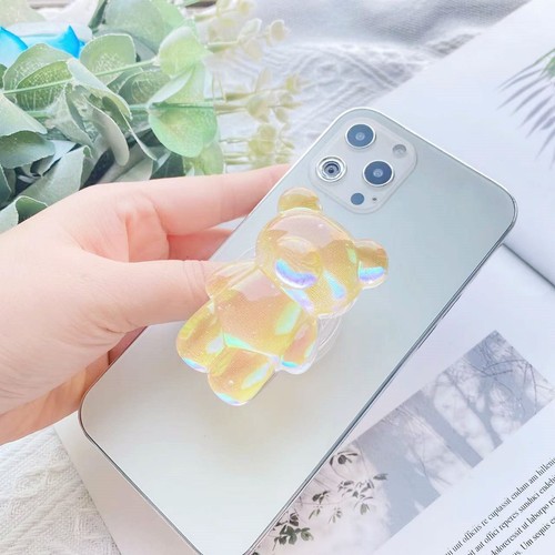 Bear Finger Holder Grip Tok Air Sac Ring Mobile Rotatable Stand For Cell Phone - Photo 18 sur 27