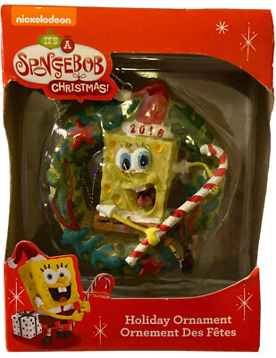 SpongeBob Christmas Ornament NIB Nickelodeon Dated 2016