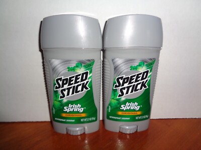 Lot 2 Speed Stick Antiperspirant Deodorant Original Irish Spring 2.7oz 04/2027