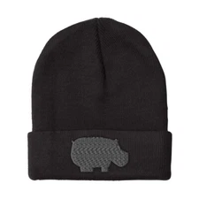 Beanies for Men Hippo B Embroidery Winter Hats Women Acrylic Skull Cap 1 Size