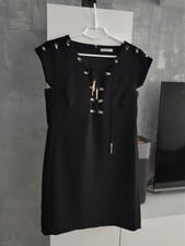 VERSACE COLLECTION Sleeveless Black Gold Tassel Lace Dress Top Tunic Blouse 44