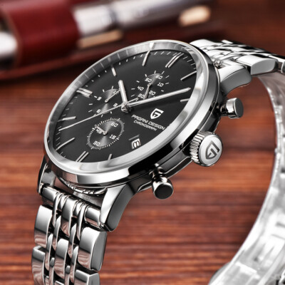 PAGANI DESIGN Calendar Chronograph Watch 30M Water Resistant Dress Watch  Design | eBay