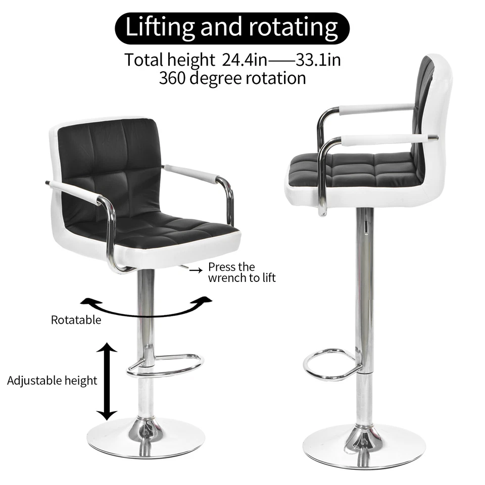 2 Stück Jinsi Nan Barhocker 360 Grad drehbar Barhocker frei anhebbar Barhocker - Bild 3 von 4