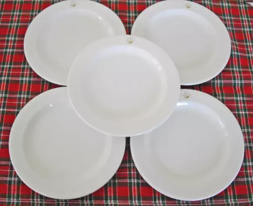 Vintage Syracuse China Royal Rideau 7 3/8" Plates Gold Sun ~ Set of 5~