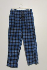 Mens Blue  Black Pajama Bottoms Size Large Waist 34" EUC  
